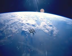 earth and satellite