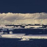 The calving front of the Totten ice shelf. Credit: Australian Antarctic Division