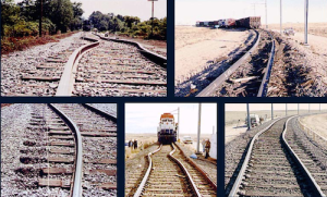 buckled train tracks