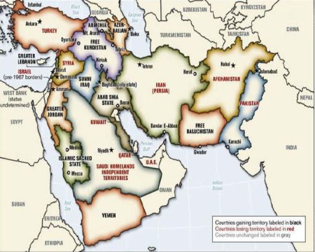 New Middle East Map 450x360 