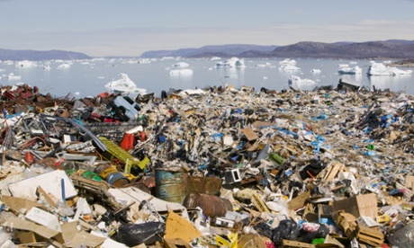Rubbish dumped on the tundra, Greenland