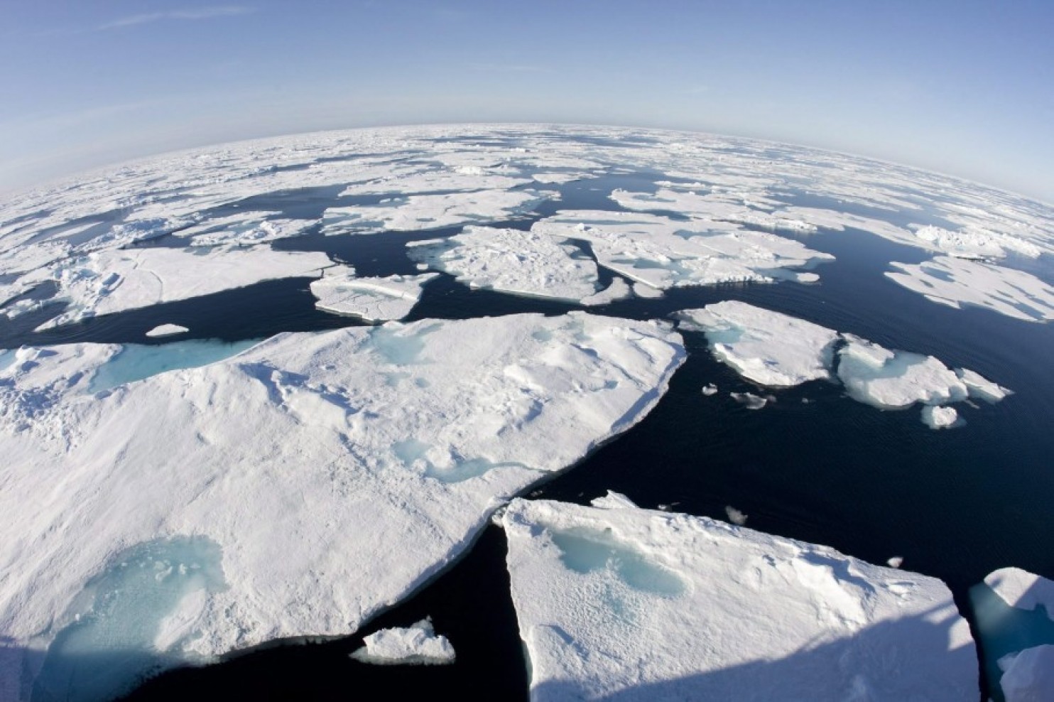 In this July 10, 2008 photo, ice floes float in Baffin Bay above the arctic circle as seen from the Canadian coast guard icebreaker Louis S. St-Laurent. (Jonathan Hayward/The Canadian Press via AP)